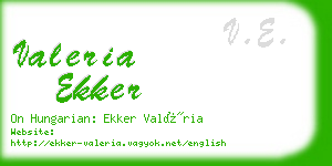 valeria ekker business card